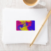 Adresetiketten met Retro Tie Dye Style Background Etiket (Insitu)