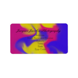 Adresetiketten met Retro Tie Dye Style Background Etiket