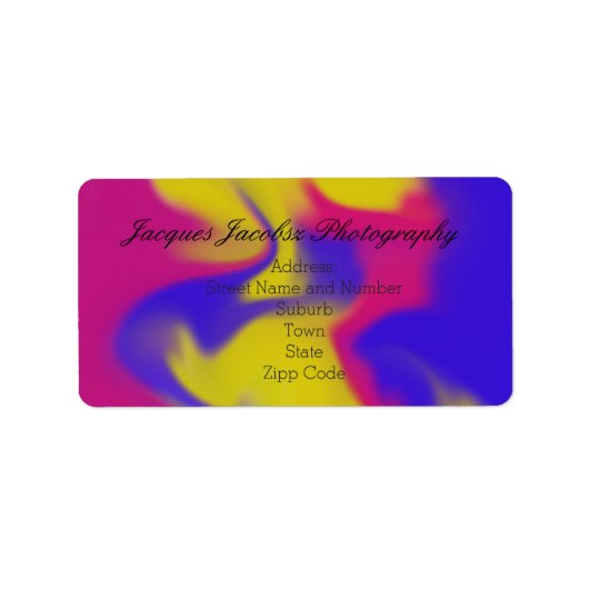 Adresetiketten met Retro Tie Dye Style Background Etiket (Voorkant)