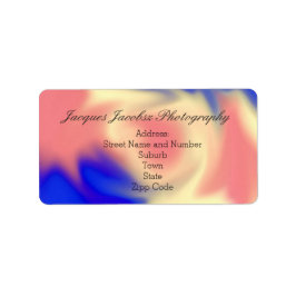 Adresetiketten met Retro Tie Dye Style Background Etiket