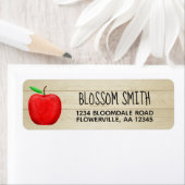 Adresetiketten met rode appel etiket (Insitu)