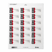 Adresetiketten met rode romp etiket (Full Sheet)