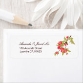 Adresetiketten met roze boombloesems Weddenschap Etiket (Insitu)