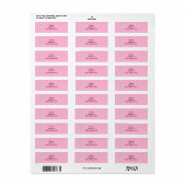 Adresetiketten met roze diamanten finity bruilding etiket (Full Sheet)