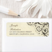  adresetiketten met sierlijke bloei etiket (Insitu)