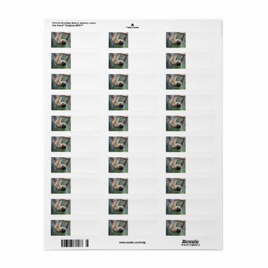 Adresetiketten met sleuf etiket (Full Sheet)