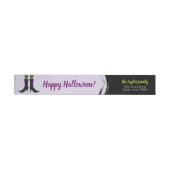 Adresetiketten met witte heks Boots Halloween (Individueel)