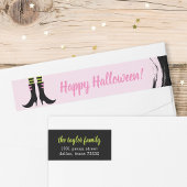 Adresetiketten met witte heks Boots Halloween