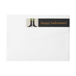 Adresetiketten met witte heks Boots Halloween