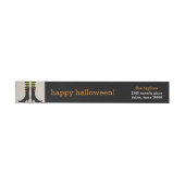 Adresetiketten met witte heks Boots Halloween (Individueel)