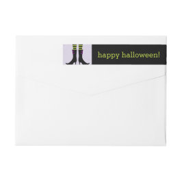 Adresetiketten met witte heks Boots Halloween