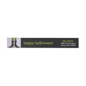Adresetiketten met witte heks Boots Halloween (Individueel)