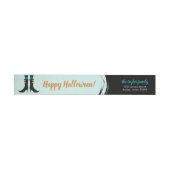 Adresetiketten met witte heks Boots Halloween (Individueel)