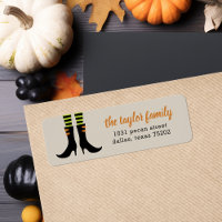 Adresetiketten met witte heks Boots Halloween