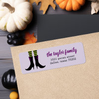 Adresetiketten met witte heks Boots Halloween