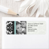 Adresetiketten met zwarte en witte foto's etiket (Insitu)