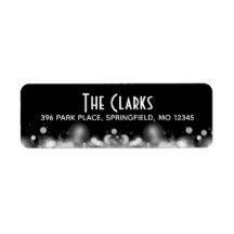 Adresetiketten met zwarte en witte rode lichten