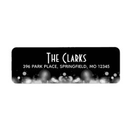 Adresetiketten met zwarte en witte rode lichten etiket