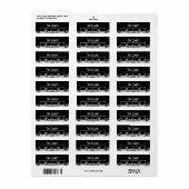 Adresetiketten met zwarte en witte rode lichten etiket (Full Sheet)