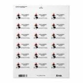 Adresetiketten met zwarte kat en schedel etiket (Full Sheet)