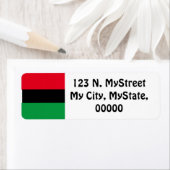 adresetiketten met zwarte vlag etiket (Insitu)