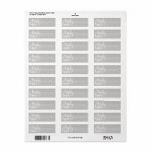 ADRESETIKETTEN | Modern Grey Baby Love Boy Script Etiket (Full Sheet)