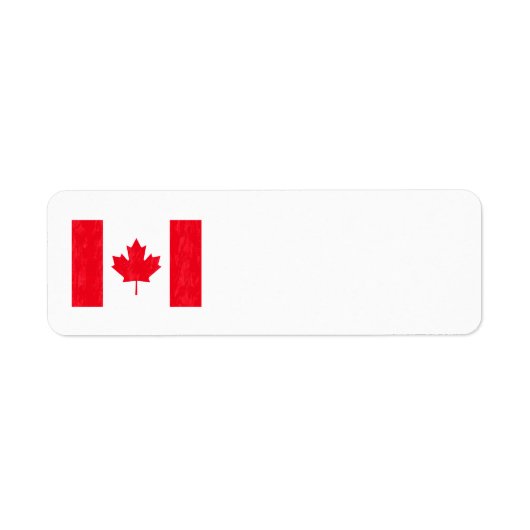 ADRESETIKETTEN ONDER CANADESE VLAG ETIKET (Voorkant)