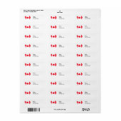ADRESETIKETTEN ONDER CANADESE VLAG ETIKET (Full Sheet)