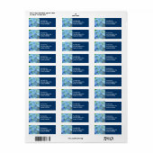 Adresetiketten op maat Blauwe bloemige Hydrangeas Etiket (Full Sheet)