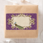 Adresetiketten - Paarse Peacock & Etchings Etiket (Insitu)