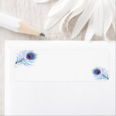 Adresetiketten-Peacock Feathers Etiket (Insitu)