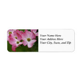 Adresetiketten: Pink Dogwood Etiket (Voorkant)