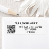 Adresetiketten QR-codenaam Uw kleuren en lettertyp Etiket (Insitu)