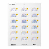 Adresetiketten/regenboog en zon etiket (Full Sheet)