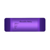 Adresetiketten Retourneren Paarse Etiket (Voorkant)