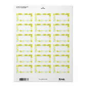 Adresetiketten Retro Funky Floral Etiket (Full Sheet)