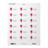 Adresetiketten, rode palmboom etiket (Full Sheet)