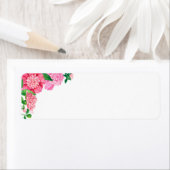 Adresetiketten-roze bloemen etiket (Insitu)