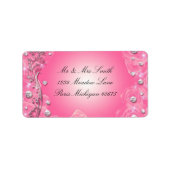 Adresetiketten/Rozen en diamanten Etiket (Voorkant)