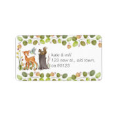 Adresetiketten Schattigee bosdieren Etiket (Voorkant)