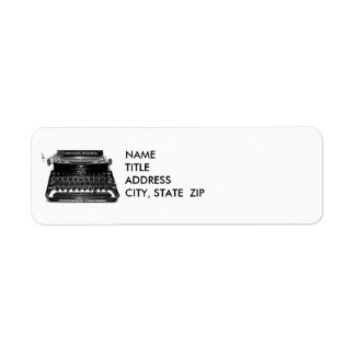 Adresetiketten schrijfmachine schrijfster romansch etiket