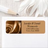 Adresetiketten Sepia Roos Etiket (Insitu)