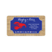 Adresetiketten Stickers Bruiloft Rivierkreeft (Voorkant)