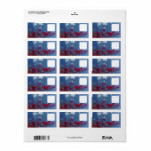 Adresetiketten stickers stijl en design (Full Sheet)