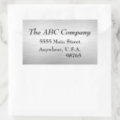 Adresetiketten stickers van geborsteld metaal (Tas)