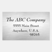 Adresetiketten stickers van geborsteld metaal (Voorkant)