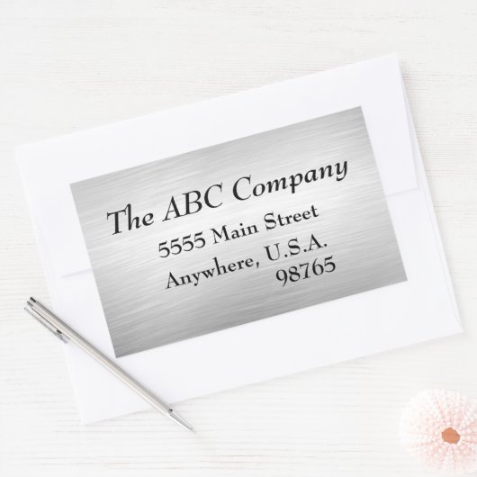 Adresetiketten stickers van geborsteld metaal (Envelop)
