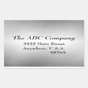 Adresetiketten stickers van geborsteld metaal