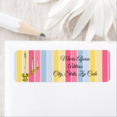 Adresetiketten Stripe Etiket (Insitu)