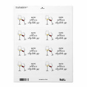 adresetiketten "TOASSERENDE WIJNGLASSEN" Etiket (Full Sheet)
